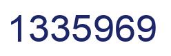 Number 1335969 blue image