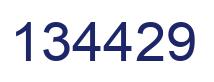 Number 134429 blue image