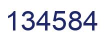 Number 134584 blue image