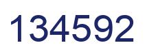 Number 134592 blue image