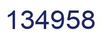 Number 134958 blue image