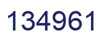 Number 134961 blue image