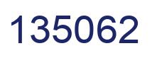 Number 135062 blue image