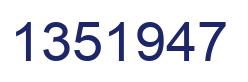 Número 1351947 imagen azul