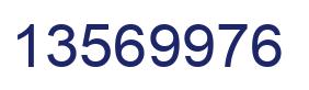 Number 13569976 blue image
