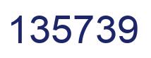 Number 135739 blue image