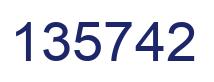 Number 135742 blue image