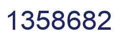 Number 1358682 blue image