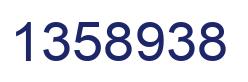 Number 1358938 blue image