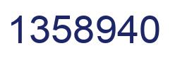Number 1358940 blue image