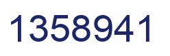 Number 1358941 blue image