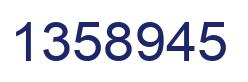 Number 1358945 blue image