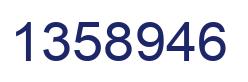 Number 1358946 blue image