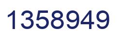 Number 1358949 blue image