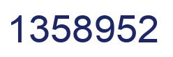 Number 1358952 blue image