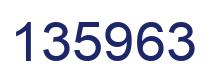 Number 135963 blue image