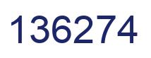 Number 136274 blue image