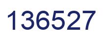 Number 136527 blue image