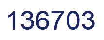 Number 136703 blue image
