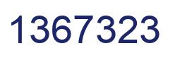 Number 1367323 blue image