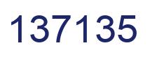 Number 137135 blue image