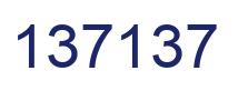 Number 137137 blue image