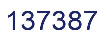 Number 137387 blue image