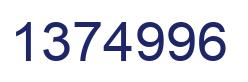 Number 1374996 blue image