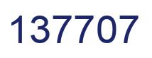 Number 137707 blue image