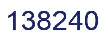 Number 138240 blue image