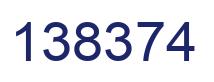 Number 138374 blue image