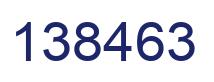 Number 138463 blue image