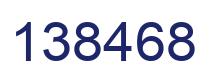 Number 138468 blue image