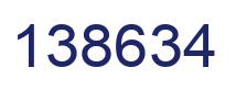 Number 138634 blue image