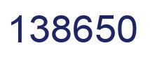 Number 138650 blue image