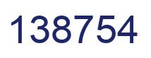 Number 138754 blue image