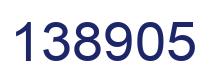 Number 138905 blue image