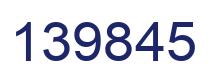Number 139845 blue image
