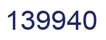 Number 139940 blue image