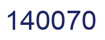 Number 140070 blue image