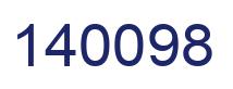 Number 140098 blue image