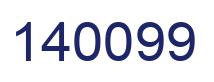 Number 140099 blue image