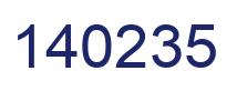 Número 140235 imagen azul