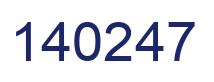 Number 140247 blue image