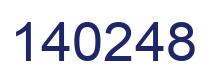 Number 140248 blue image