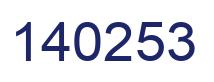 Number 140253 blue image