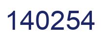 Number 140254 blue image