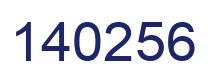 Number 140256 blue image
