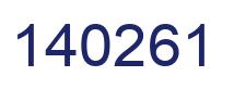 Number 140261 blue image