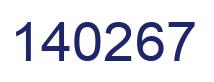 Number 140267 blue image